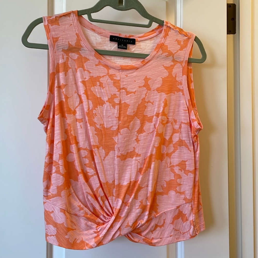 Sanctuary sleeveless twist front top, EUC, medium